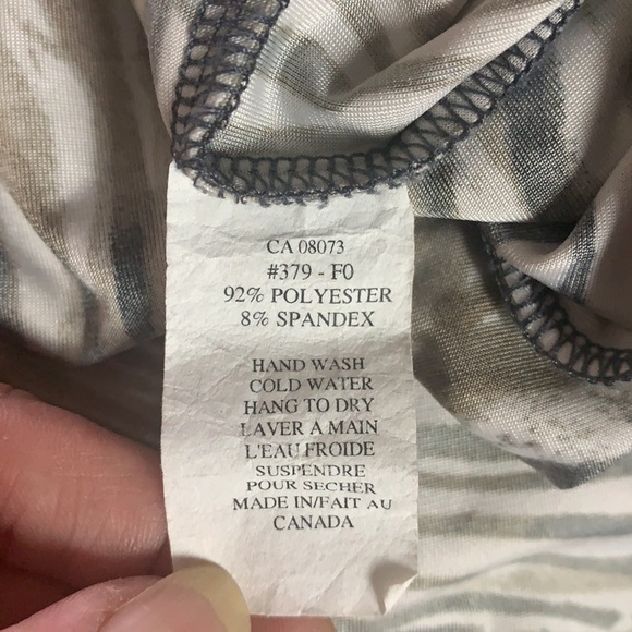 Bellissima Brown/Cream Animal Print 3/4 sleeve Blouse Size XL - Picture 9 of 11